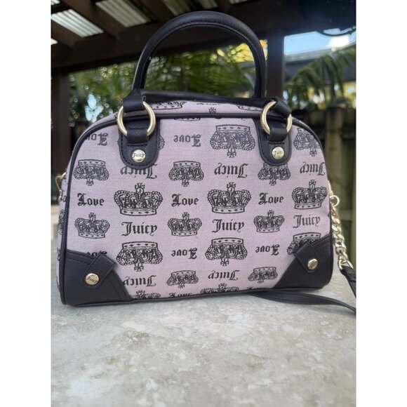 Juicy Couture Vintage Couture Bowler Bag In Pink Diamond New - Picture 5 of 6
